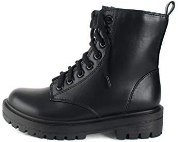 Step into Style with Soda FIRM Booties: Our Top Review of the Lug Sole Combat Ankle Bootie Lace Up w/Side Zipper插图2