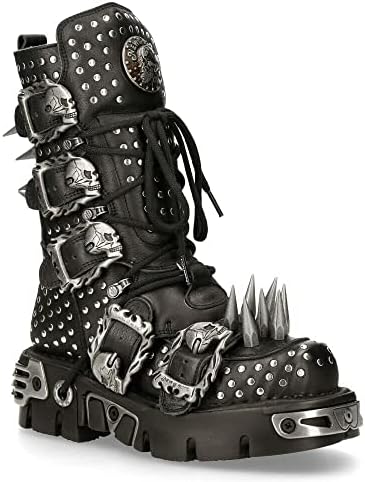 Our Review: New Rock Boots 1535-S1 – Metallic Black Leather with a Gothic Twist插图1