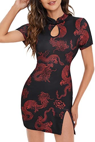 Our Fabulous Find: SOLY HUX Women’s Cheongsam Dragon Dress – Exquisite Fusion of Chinese Tradition & Modern Style!插图5