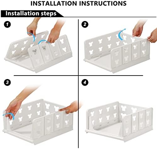 Organize Your Space with Hossejoy 4 Pack Closet Shelves!插图2