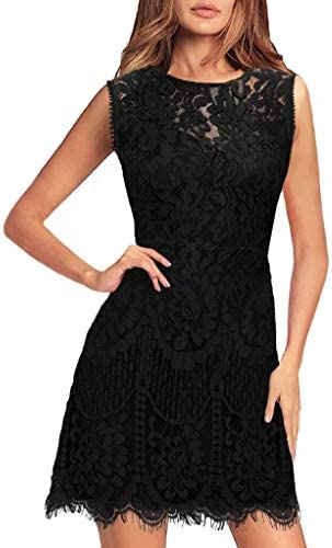 Gorgeous Lace Cocktail Dress Review: MSLG Women’s A Line Dress 910插图