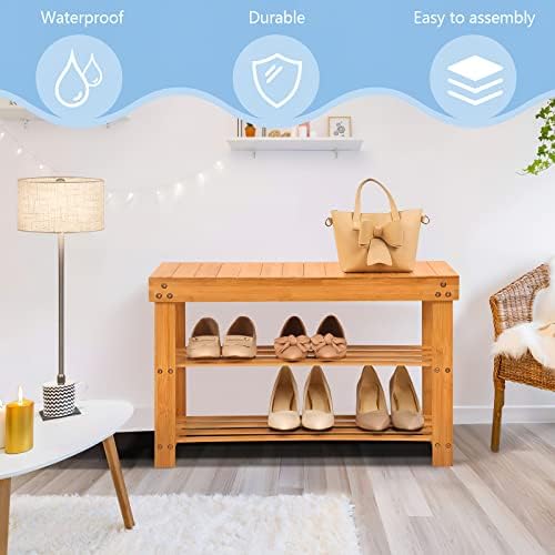 Our Honest Review of the JMLHMXC Bamboo Shoe Rack Bench: The Perfect Solution for Organizing Your Entryway插图6