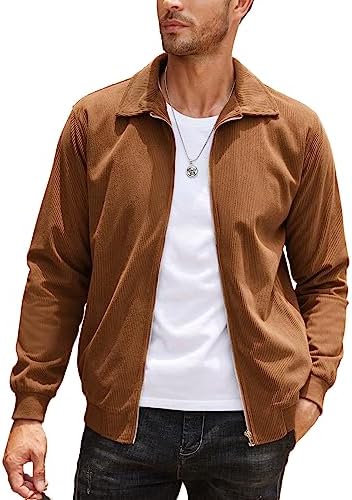 Review: COOFANDY Men’s Corduroy Bomber Jacket – Lightweight Vintage Coat插图5