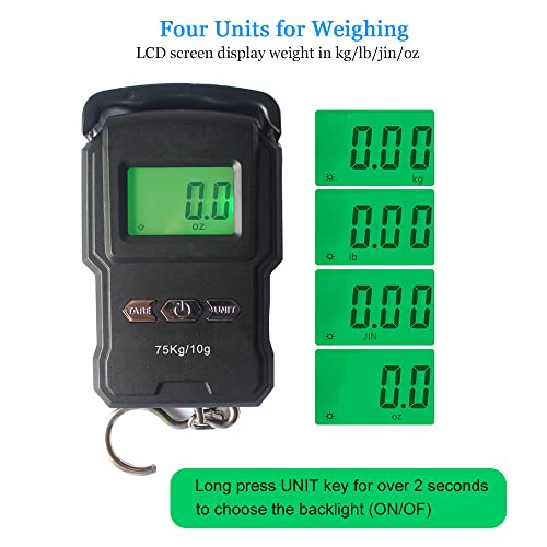 Weigh and Measure with Ease: YAGSUW Portable Electronic Hook Scale with Measuring Tape插图2