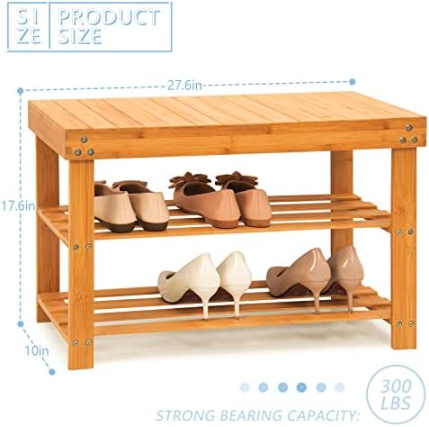 Our Honest Review of the JMLHMXC Bamboo Shoe Rack Bench: The Perfect Solution for Organizing Your Entryway插图1