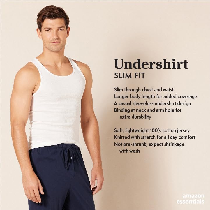 Ultimate Comfort With Amazon Essentials Men’s Tank Undershirts – A Pack of 6插图7