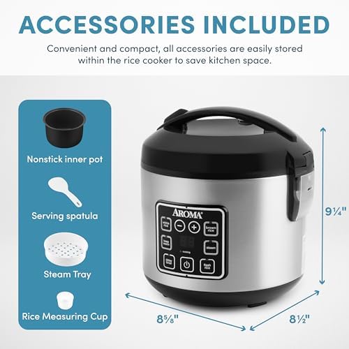 Our In-Depth Review: AROMA Digital Rice Cooker, 8-Cup (Cooked) – The Perfect Kitchen Companion插图1