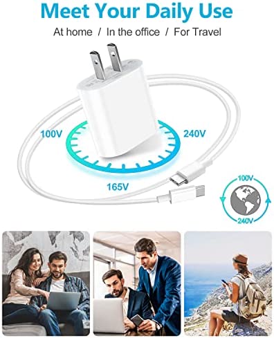 Ultimate Charging Power for Your iPhone & iPad: 20W USB C Fast Charger with 6.6ft Cable插图2