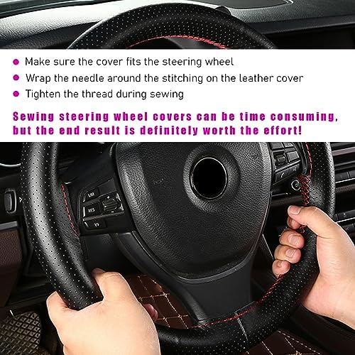 Rev up Your Ride: Ziciner Leather Steering Wheel Cover Review插图4